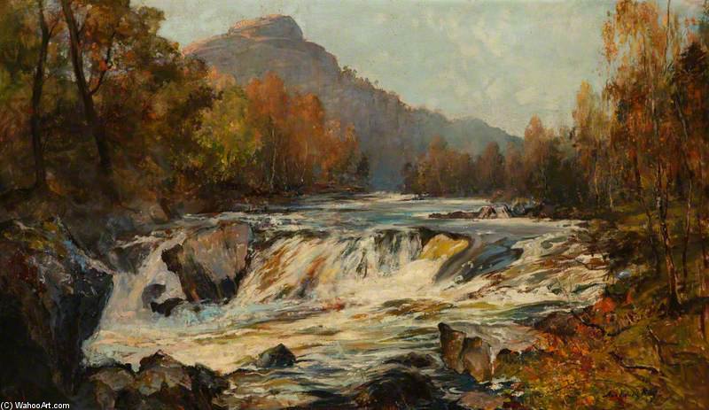 Wikioo.org - The Encyclopedia of Fine Arts - Painting, Artwork by Archibald Kay - Restless Energy, The Falls Of Tummell