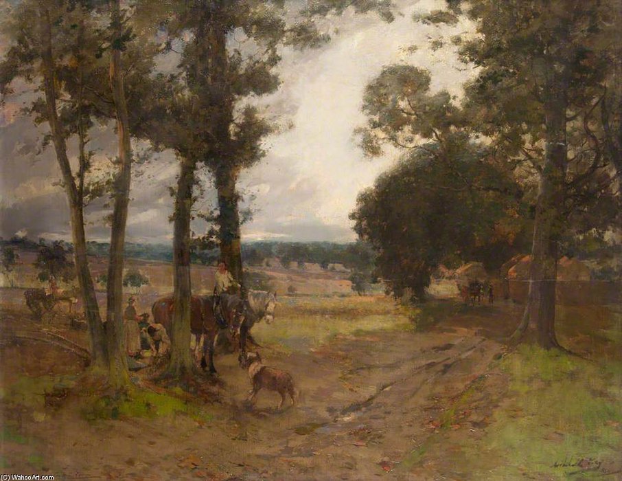 Wikioo.org - The Encyclopedia of Fine Arts - Painting, Artwork by Archibald Kay - The Hill Farm