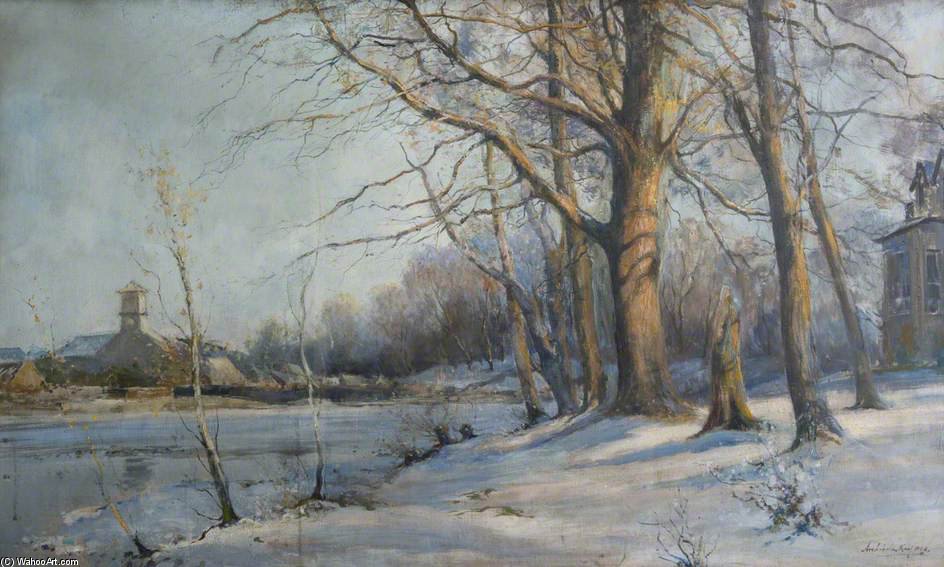 Wikioo.org - The Encyclopedia of Fine Arts - Painting, Artwork by Archibald Kay - Winter Landscape