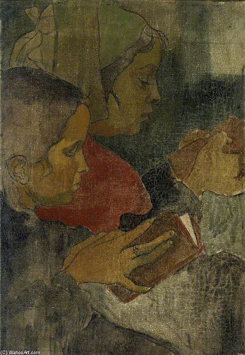 WikiOO.org - Enciklopedija dailės - Tapyba, meno kuriniai Armand Seguin - Breton Peasant Women At Mass -