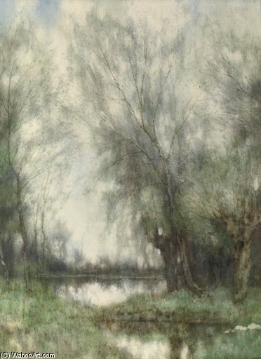 WikiOO.org - אנציקלופדיה לאמנויות יפות - ציור, יצירות אמנות Arnold Marc Gorter - The Vordense Beek In Spring