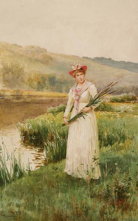 Wikioo.org - The Encyclopedia of Fine Arts - Painting, Artwork by Arthur Augustus Ii Glendening - By The River