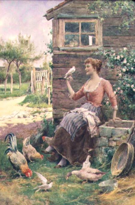 WikiOO.org - אנציקלופדיה לאמנויות יפות - ציור, יצירות אמנות Arthur Augustus Ii Glendening - The Farmer's Daughter