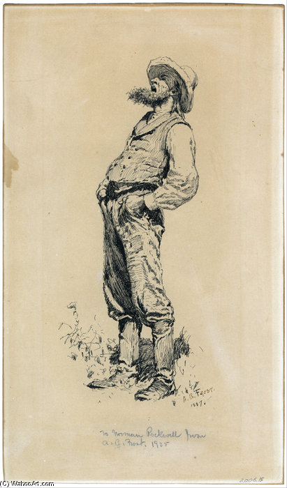 WikiOO.org - Εγκυκλοπαίδεια Καλών Τεχνών - Ζωγραφική, έργα τέχνης Arthur Burdett Frost - Old Farmer
