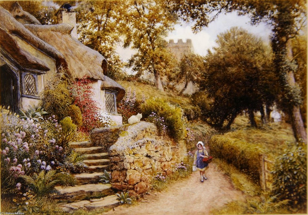 Wikioo.org - The Encyclopedia of Fine Arts - Painting, Artwork by Arthur Claude Strachan - A Country Lane