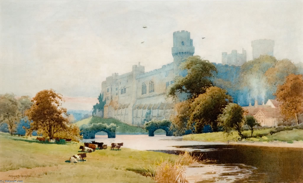 Wikioo.org - The Encyclopedia of Fine Arts - Painting, Artwork by Arthur Claude Strachan - Warwick Castle