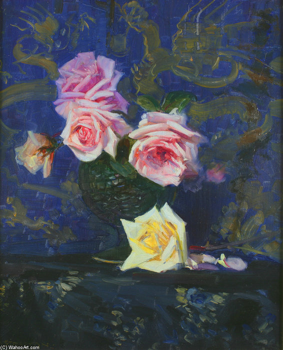 WikiOO.org - Enciklopedija dailės - Tapyba, meno kuriniai Arthur Ernest Streeton - Roses
