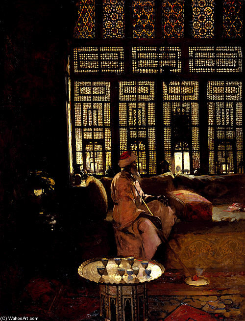 WikiOO.org - אנציקלופדיה לאמנויות יפות - ציור, יצירות אמנות Arthur Melville - An Arab Interior