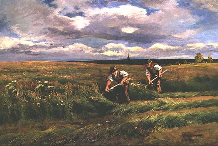 Wikioo.org - The Encyclopedia of Fine Arts - Painting, Artwork by Arthur Walker Redgate - The Hay Harvest
