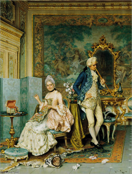 WikiOO.org - Енциклопедія образотворчого мистецтва - Живопис, Картини
 Arturo Ricci - The Lovers Tiff