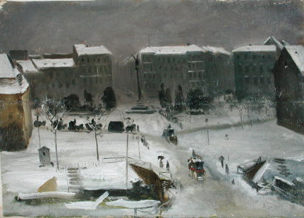 Wikioo.org - The Encyclopedia of Fine Arts - Painting, Artwork by Ascan Lutteroth - The Belle-alliance Square In Berlin