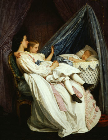 Wikioo.org - The Encyclopedia of Fine Arts - Painting, Artwork by Auguste Toulmouche - The New Arrival