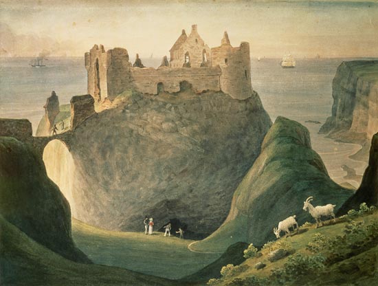Wikioo.org - Encyklopedia Sztuk Pięknych - Malarstwo, Grafika Augustus Earle - Dunluce Castle, County Of Antrim