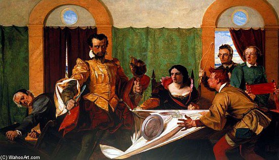Wikioo.org - The Encyclopedia of Fine Arts - Painting, Artwork by Augustus Leopold Egg - Taming Of The Shrew