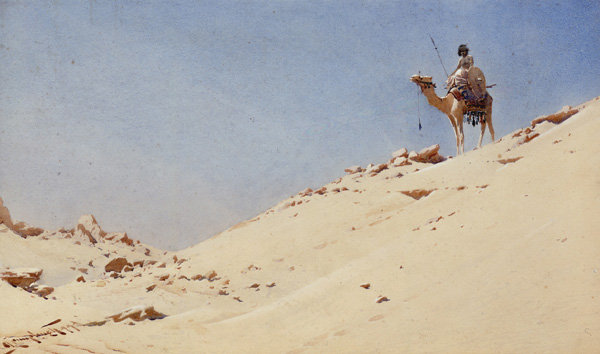 WikiOO.org - Güzel Sanatlar Ansiklopedisi - Resim, Resimler Augustus Osborne Lamplough - The Desert Warrior