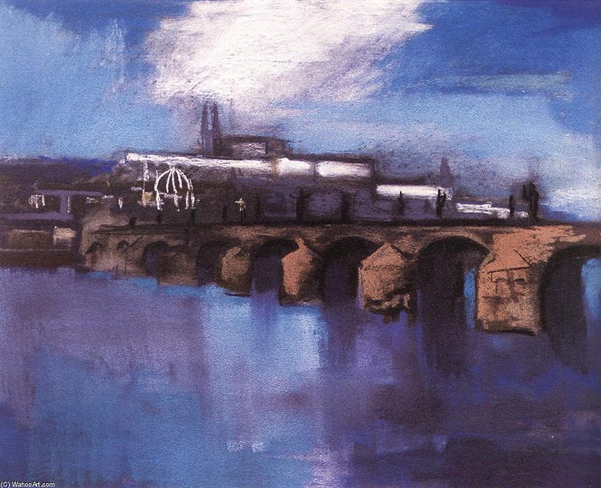 Wikioo.org - The Encyclopedia of Fine Arts - Painting, Artwork by Aurel Bernath - The Charles Bridge In Prague