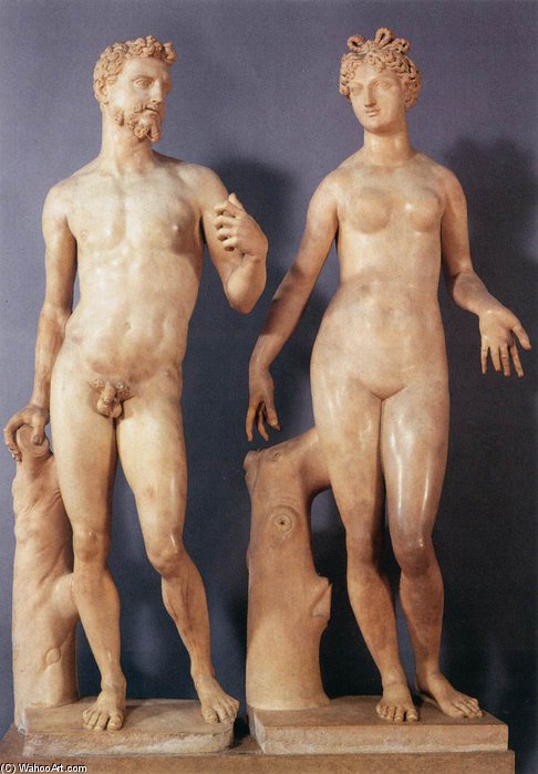 WikiOO.org - Enciclopédia das Belas Artes - Pintura, Arte por Baccio Bandinelli (Bartolommeo Brandini) - Adam And Eve