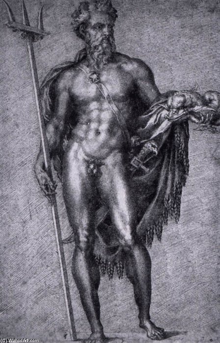 WikiOO.org - Encyclopedia of Fine Arts - Lukisan, Artwork Baccio Bandinelli (Bartolommeo Brandini) - Andrea Doria As Neptune_2
