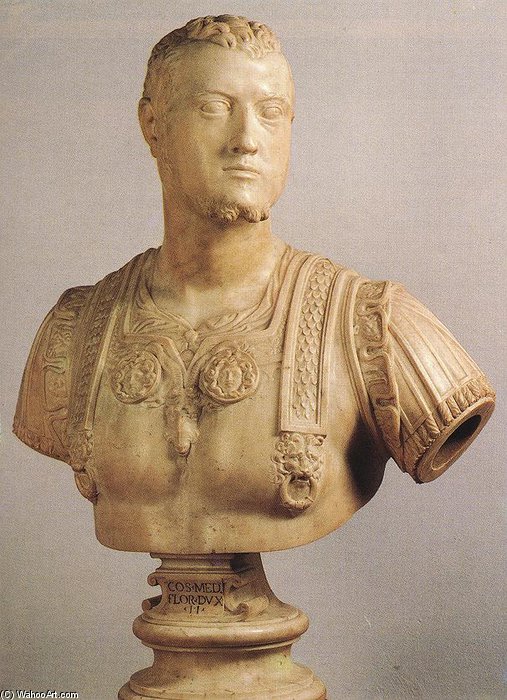WikiOO.org - Encyclopedia of Fine Arts - Lukisan, Artwork Baccio Bandinelli (Bartolommeo Brandini) - Bust Of Cosimo I