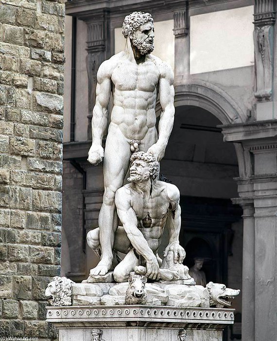 WikiOO.org - Encyclopedia of Fine Arts - Lukisan, Artwork Baccio Bandinelli (Bartolommeo Brandini) - Hercules And Cacus_2