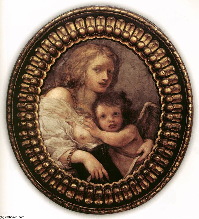 Wikioo.org - สารานุกรมวิจิตรศิลป์ - จิตรกรรม Baldassarre Franceschini - Venus And Cupid