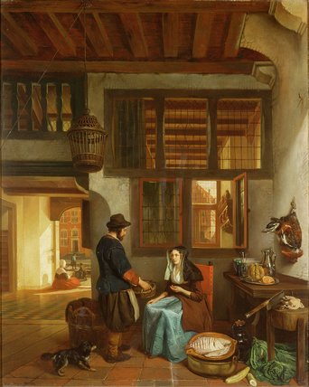 Wikioo.org - Bách khoa toàn thư về mỹ thuật - Vẽ tranh, Tác phẩm nghệ thuật Bartholomeus Johannes Van Hove - A Dutch Interior