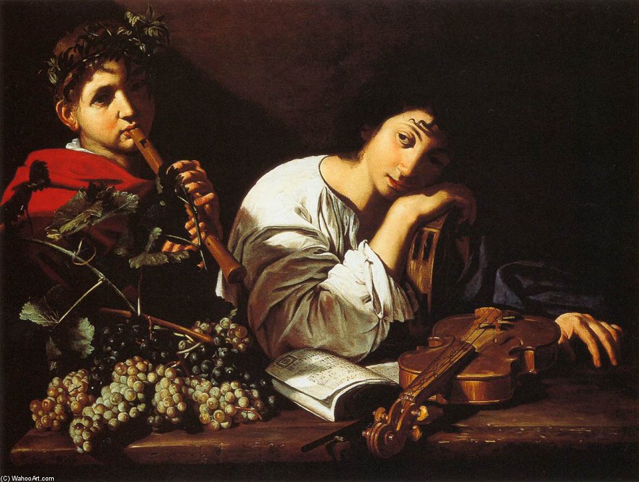 Wikioo.org - The Encyclopedia of Fine Arts - Painting, Artwork by Bartolomeo Cavarozzi - Aminta's Lament