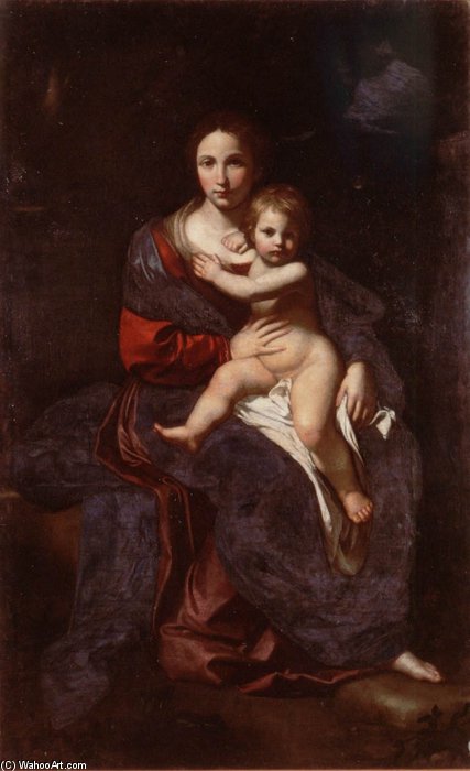Wikioo.org – L'Enciclopedia delle Belle Arti - Pittura, Opere di Bartolomeo Cavarozzi - madonna col bambino