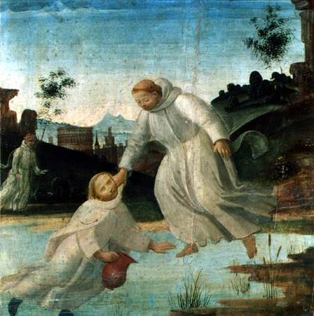 Wikioo.org - The Encyclopedia of Fine Arts - Painting, Artwork by Alunno Di Domenico (Bartolomeo Di Giovanni) - Scenes From The Life Of St. Benedict -