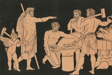 WikiOO.org - Enciklopedija dailės - Tapyba, meno kuriniai Bartolomeo Pinelli - Vulcan And The Cyclopes