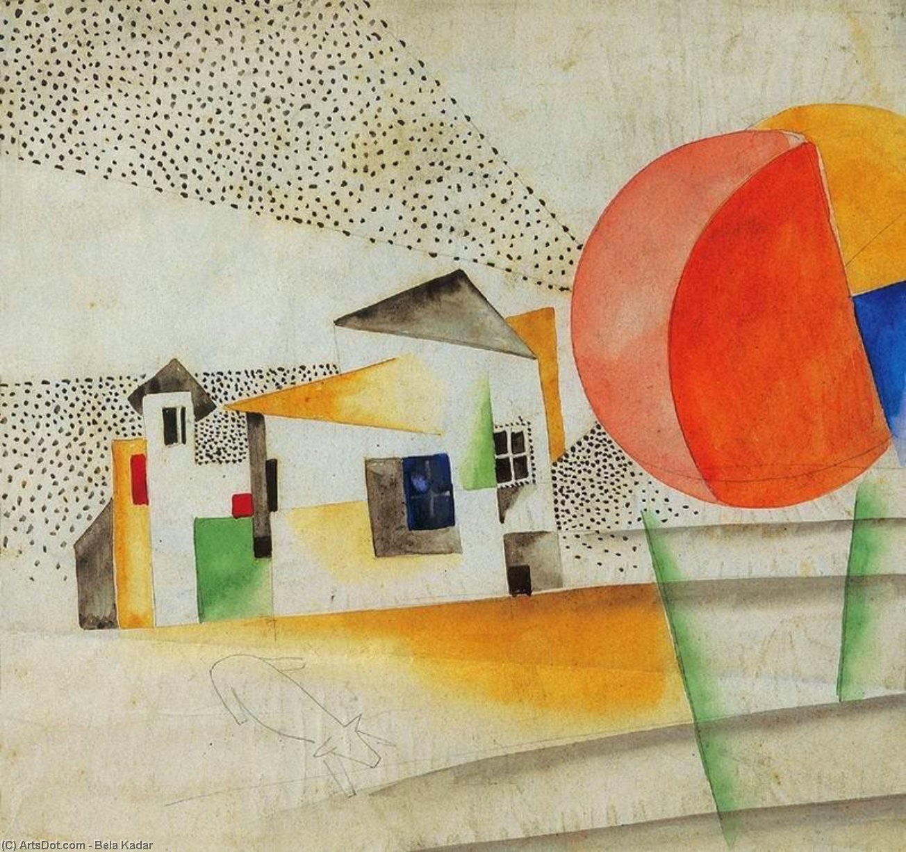 WikiOO.org - Εγκυκλοπαίδεια Καλών Τεχνών - Ζωγραφική, έργα τέχνης Bela Kadar - Dissolving Houses