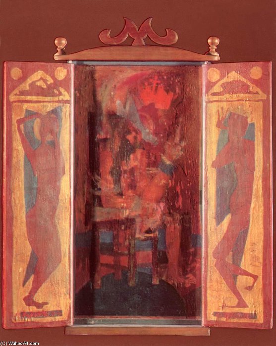 Wikioo.org - สารานุกรมวิจิตรศิลป์ - จิตรกรรม Bela Kondor - Triptych To The Memory Of Dózsa