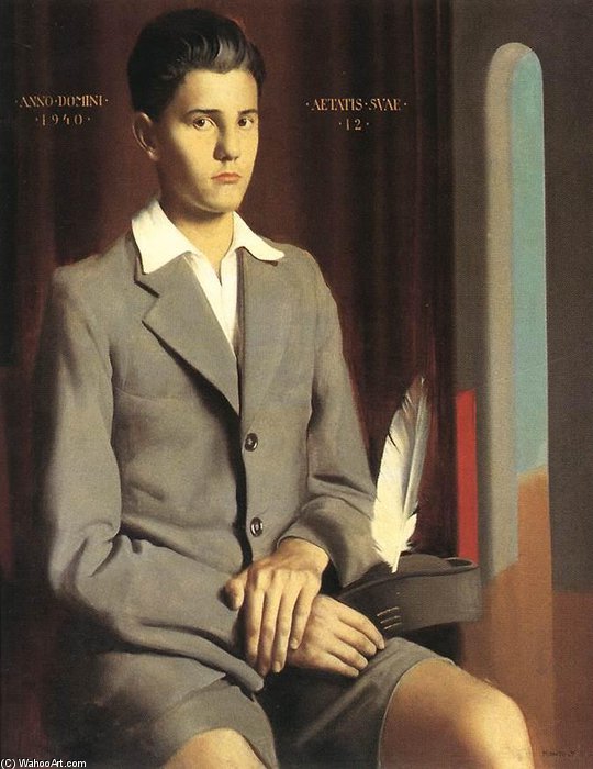WikiOO.org - Енциклопедия за изящни изкуства - Живопис, Произведения на изкуството Bela Kontuly - Seated Boy