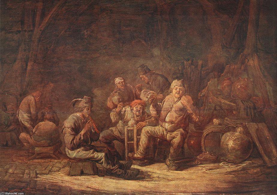 WikiOO.org - Enciklopedija dailės - Tapyba, meno kuriniai Benjamin Gerritsz Cuyp - Peasants In The Tavern