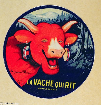 WikiOO.org - 百科事典 - 絵画、アートワーク Benjamin Rabier - 「ラ·Vacheのクワイ= Ritの「チーズのラベルデザイン