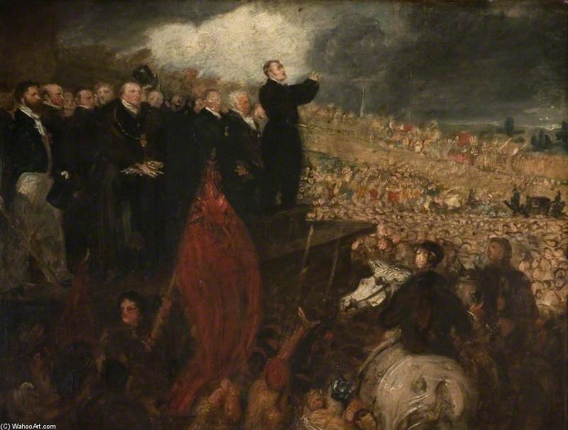 WikiOO.org - Encyclopedia of Fine Arts - Lukisan, Artwork Benjamin Robert Haydon - The Meeting Of The Birmingham Political Union