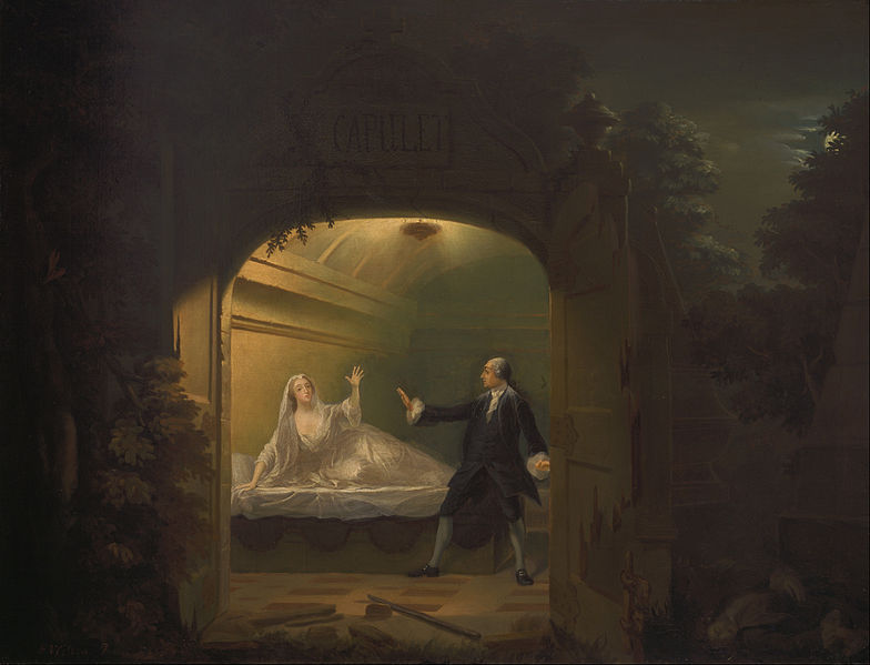 Wikioo.org - The Encyclopedia of Fine Arts - Painting, Artwork by Benjamin Wilson - David Garrick And George Anne Bellamy In ''romeo And Juliet''
