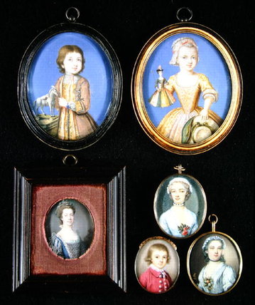 WikiOO.org - Encyclopedia of Fine Arts - Maleri, Artwork Bernard Iii Lens - Portrait Miniatures. L To R And T To B