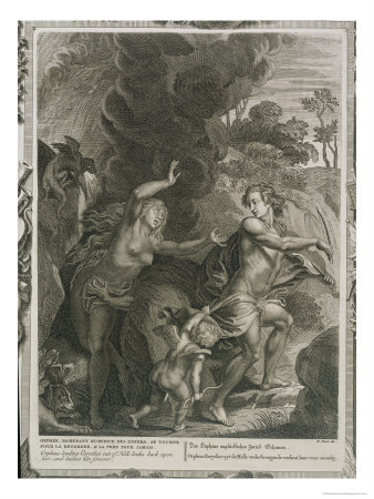 WikiOO.org - Encyclopedia of Fine Arts - Målning, konstverk Bernard Picart - Picart Orpheus Leading Eurydice Out Of Hell Looks Back Upon Her And Loses Her Forever