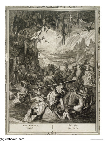 Wikioo.org - สารานุกรมวิจิตรศิลป์ - จิตรกรรม Bernard Picart - Picart Scene Of Hell
