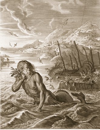 Wikioo.org - The Encyclopedia of Fine Arts - Painting, Artwork by Bernard Picart - Glaucus Turned Into A Sea-god,