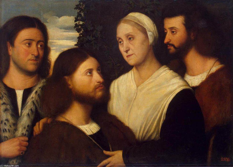 Wikioo.org – L'Enciclopedia delle Belle Arti - Pittura, Opere di Bernardino Licinio - famiglia ritratto