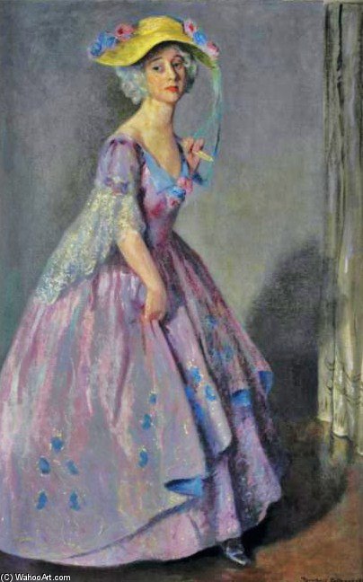 WikiOO.org - Encyclopedia of Fine Arts - Maľba, Artwork Bernhard Gutmann - Lady In Mauve