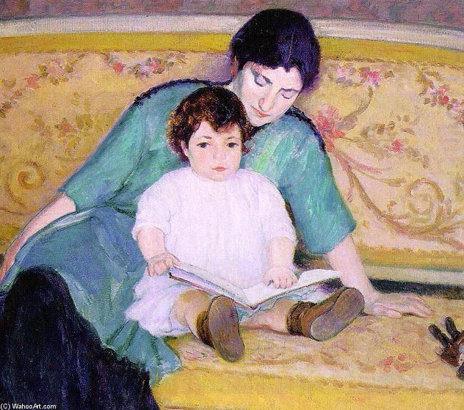 WikiOO.org - Encyclopedia of Fine Arts - Maleri, Artwork Bernhard Gutmann - Mother And Baby Elizabeth