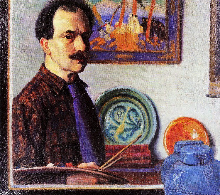 WikiOO.org - Enciclopédia das Belas Artes - Pintura, Arte por Bernhard Gutmann - Self Portrait