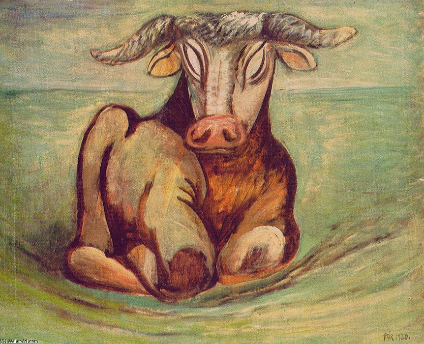 WikiOO.org - Εγκυκλοπαίδεια Καλών Τεχνών - Ζωγραφική, έργα τέχνης Bertalan Por - Bull I