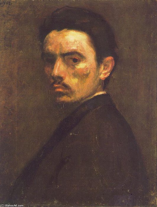 WikiOO.org - 백과 사전 - 회화, 삽화 Bertalan Por - Self-portrait -