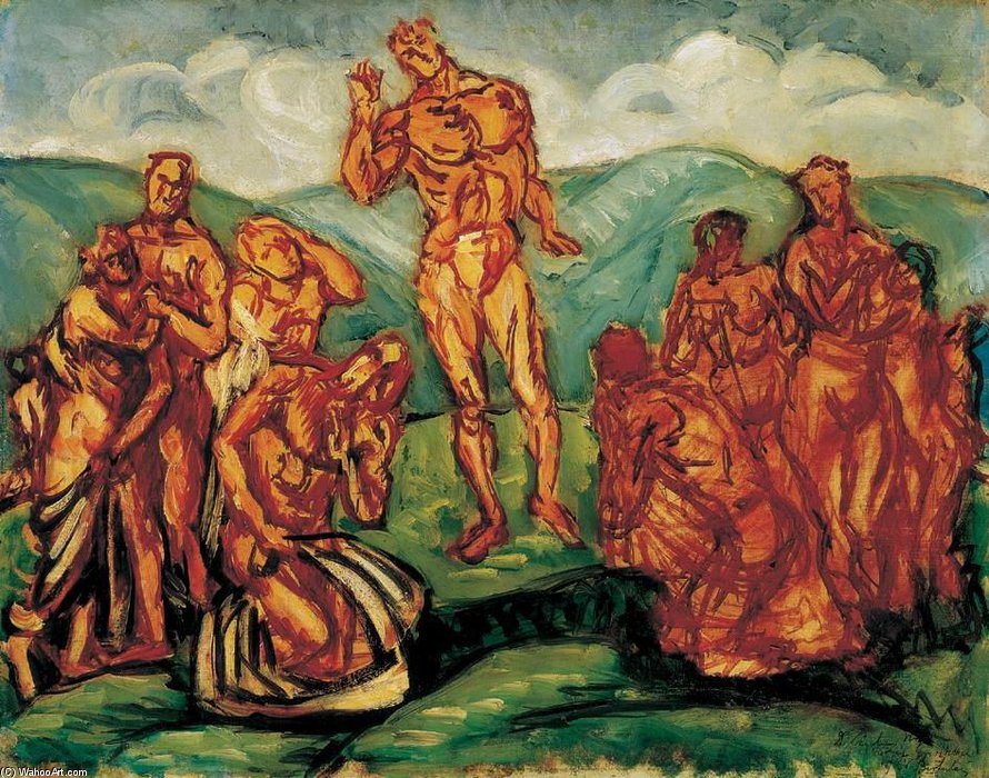 WikiOO.org - Enciklopedija likovnih umjetnosti - Slikarstvo, umjetnička djela Bertalan Por - Sermon On The Mountain