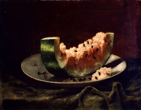 Wikioo.org - The Encyclopedia of Fine Arts - Painting, Artwork by Carducius Plantagenet Ream - Still Life With Watermelon