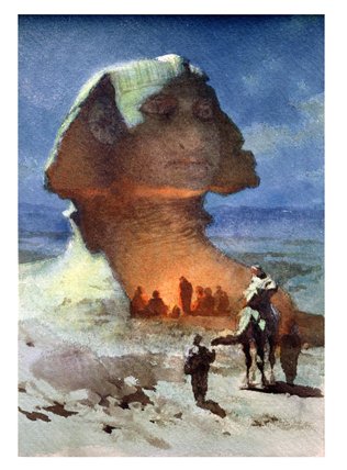 Wikioo.org - Bách khoa toàn thư về mỹ thuật - Vẽ tranh, Tác phẩm nghệ thuật Carl Haag - A Night Encampment Before The Sphinx -